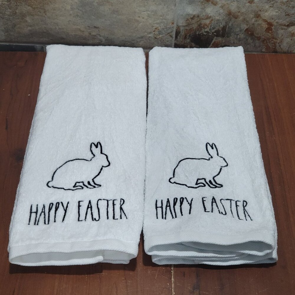 Rae Dunn Artisan Collection by Magenta Easter Kitchen Towels Set of 2